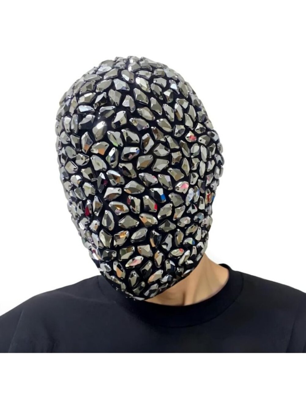 Gothic Punk Studded Spikes Full Face Mask for Halloween Cosplay & Night Club